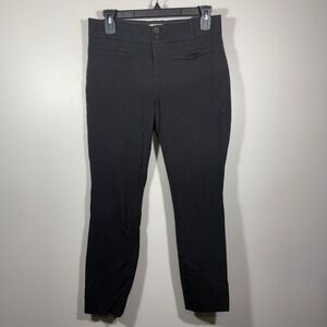 Anthropologie The Essential Slim Black Cropped‎ Ankle Pants Career Office US 4